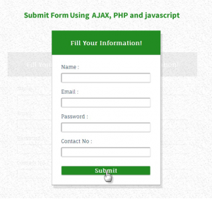 Form Submission Using Ajax Php And Javascript Formget