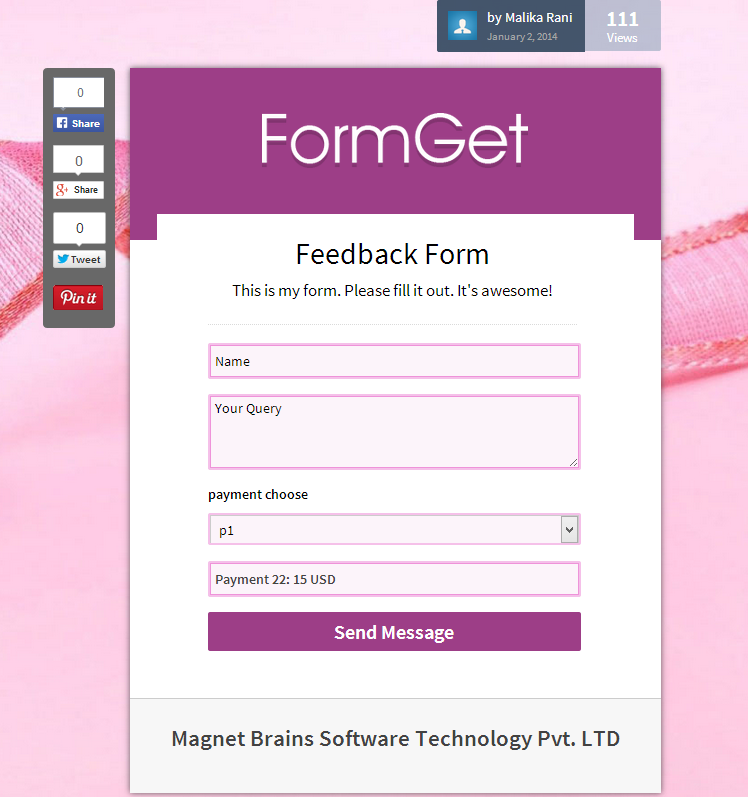 Embed Full Form Design On Your Website