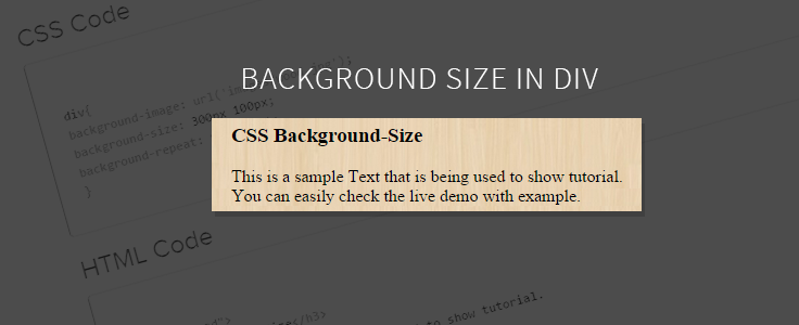 Background Image Size CSS - Property | FormGet