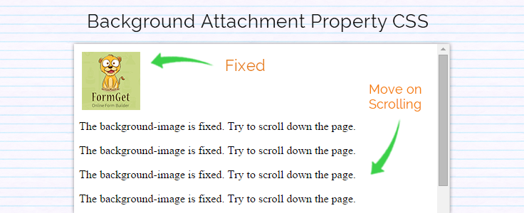 CSS Background-attachment Property | FormGet