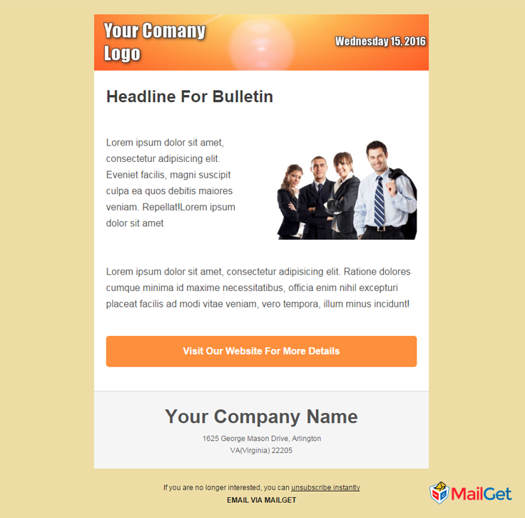 Business Email Template 5