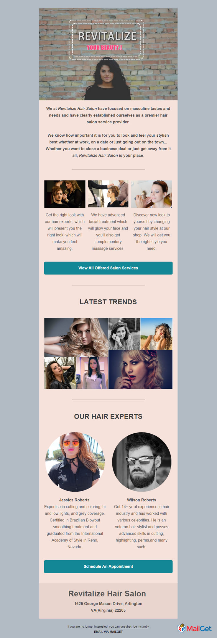 Free Hair Salon Email Templates