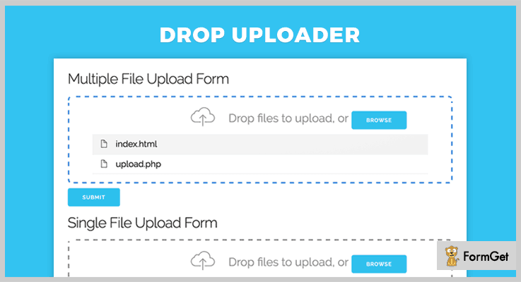html5 drag and drop file upload example