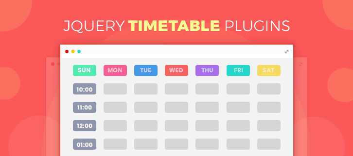 Archeologie Offer Desillusie 4 jQuery Timetable Plugins 2022 (Free and Paid) | FormGet